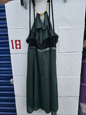 green velvet dress jewelry Vintage Aspeed Small Gold Jewel neck XS Y2K 90s Cocktail Prom swatches-charming-long-sleeve-mini-dress