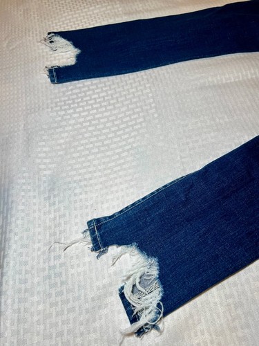 L'AGENCE HighLine Skinny Blue Distressed Stretch Women’s Sz 25 NWOT MSRP $285 - Picture 4 of 6