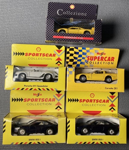 5 Diecast Shell Maisto Sports Super Car Ferrari Porsche BMW Corvette
