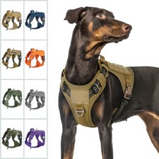 Military Tactical No Pull Dog Harness Small with Handle Adjustable for Training