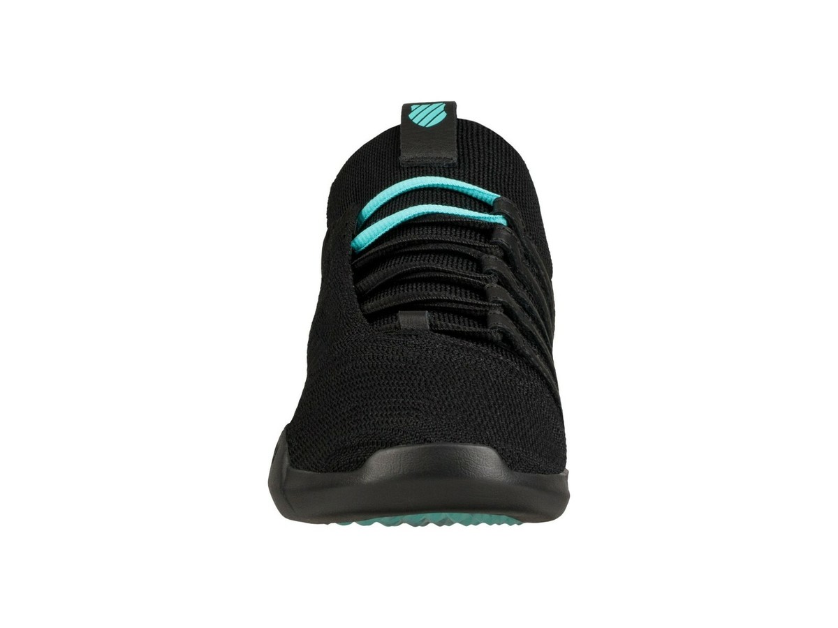 K SWISS MENS GEN-K ICON KNIT IMMORTALS BLACK/CYAN SNEAKERS UK