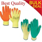 36 Pair Latex Coated Safety Work Glove Garden Gloves Men Grip Builders Gardening