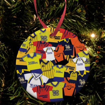 Oxford Utd Retro Kit Mash Christbaumkugel Dekoration Keramik Fächer Geschenk