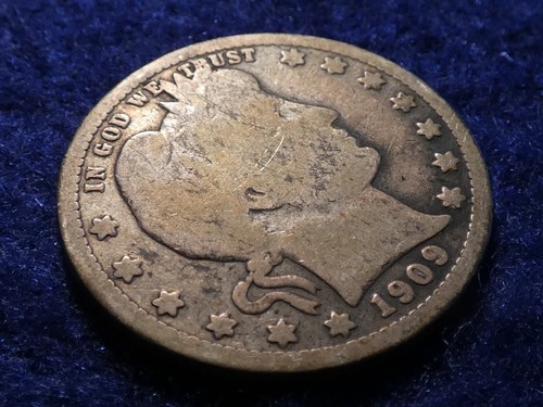 1909 Barber Quarter - Nice Pleasing Circulated Example! #3326 - Picture 6 of 10