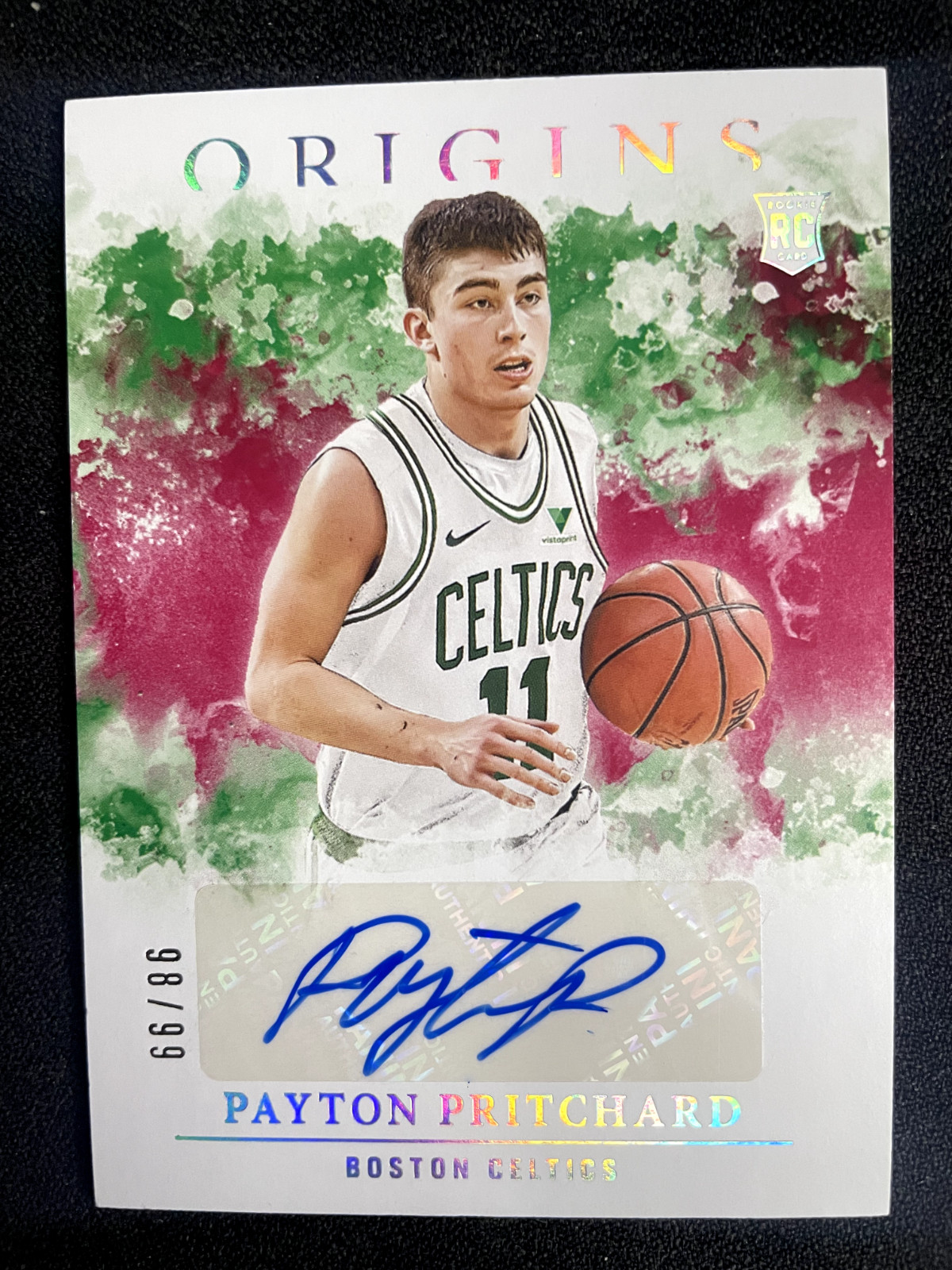 2020-21 Panini Origins Payton Pritchard Rookie Auto Red #98/99 No.RA-PRI RC *mog