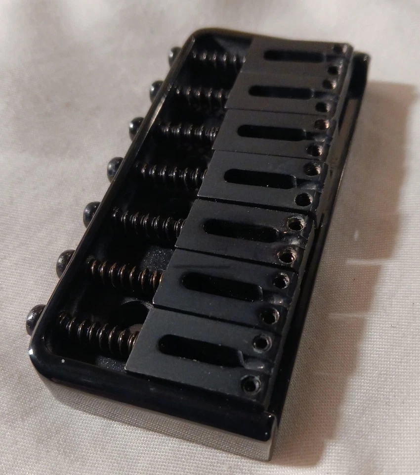 Juego de tornillos y férulas Jackson negro puente de 7 cuerdas HT7 Misha Mansoor guitarra Foto 3 de 4