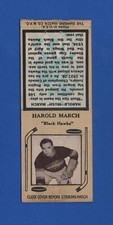 HAROLD MUSH MARCH 1935-36 DIAMOND MATCHBOOKS TAN CHICAGO BLACK HAWKS