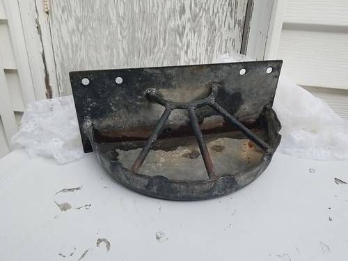 13" Stahl Gusseisen Pferd Geflügel Tier Futtertrog schwer Vintage 4 Schlitz Pferd