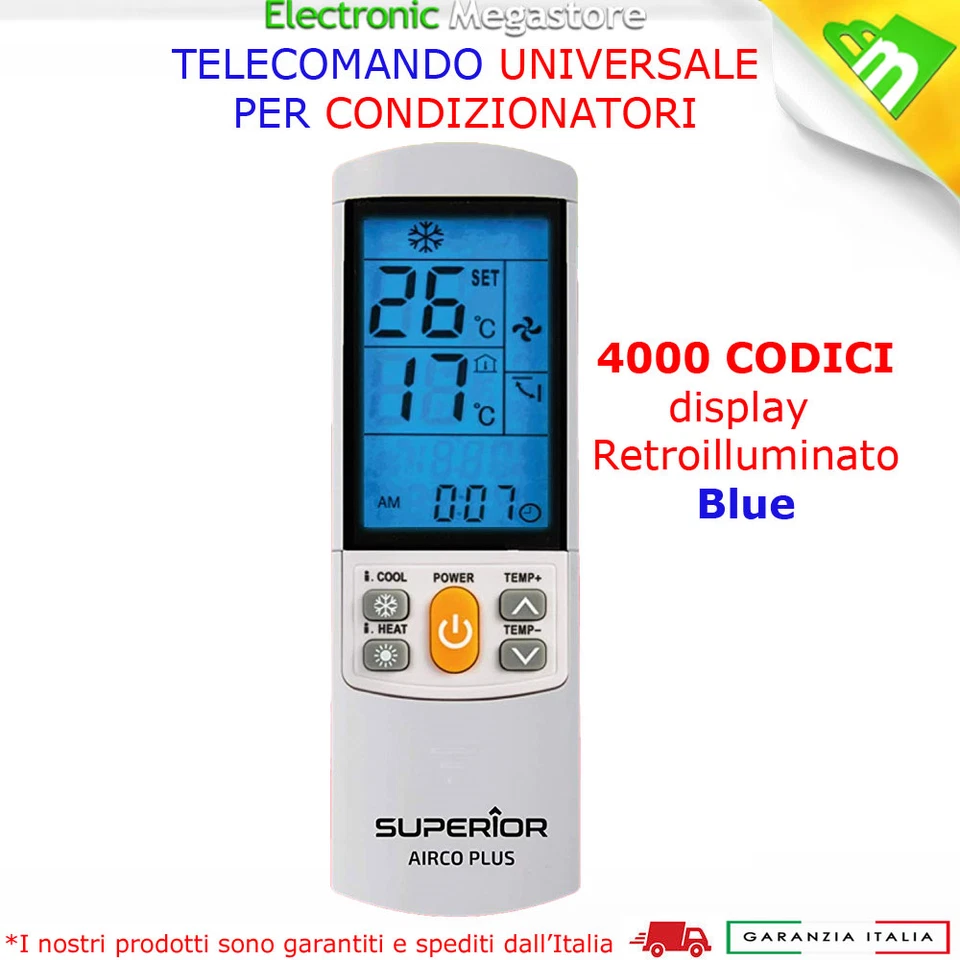 TELECOMANDO UNIVERSALE PER RIELLO CONDIZIONATORE CLIMATIZZATORE D'ARIA - Immagine 3 di 3