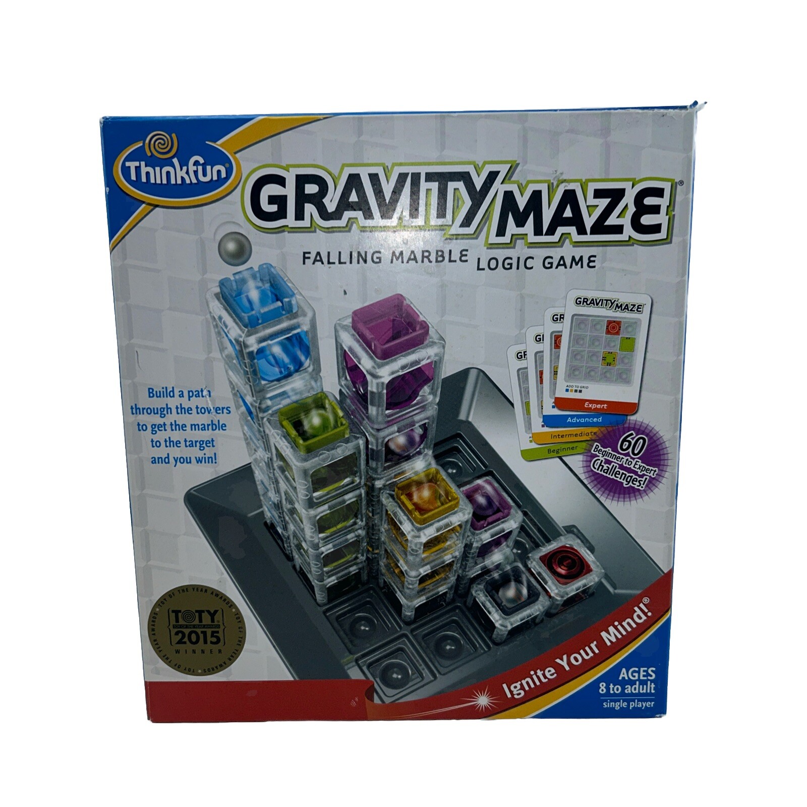 Thinkfun Gravity Maze Falling Marble Brain Game & Stem Toys Kids 99% Complete