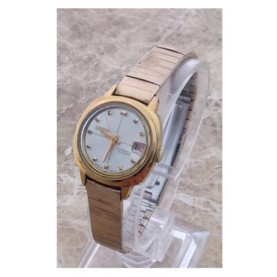 Retro 14k Gold Seiko Automatic 21 Jewel Armband Armbanduhr ca. Projekt 1975