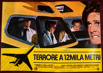 MAYDAY AT 40,000 FEET MOVIE POSTER ITALIAN 1976 DAVID JANSSEN DON MEREDITH 3