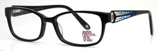 JIMMY CRYSTAL Asos Black Womens Rectangle Full Rim Eyeglasses 52-16-135 B:33