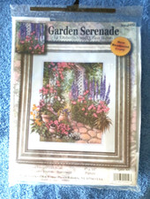 NIP Design Works Flower GARDEN SERENADE 2452 Bead Point Kit 8" x 10" pict NEW