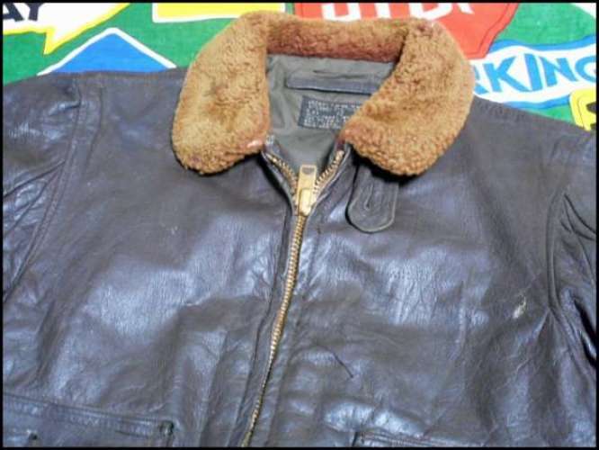 BRILL BROS INC Made 1968 Vintage G-1 Flight Jacket Goat Skin Men