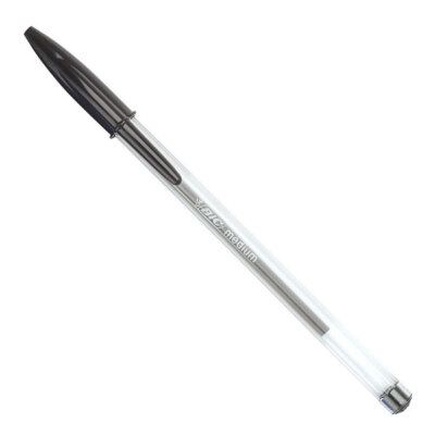 Pack of 50 BiC Medium Cristal Black Pens