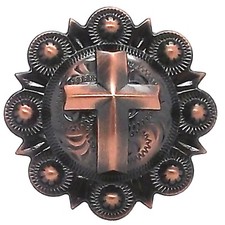 Cross Berry Concho Antique Copper All Metal 1-1/2" 1738-10