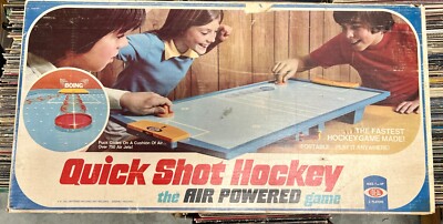 Vintage Ideal 1975 Quick Shot Hockey the Air Powered Game #2104-8; UNOPENED