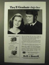 1946 Bell  Howell Filmo Auto Load Camera Ad - Graduate