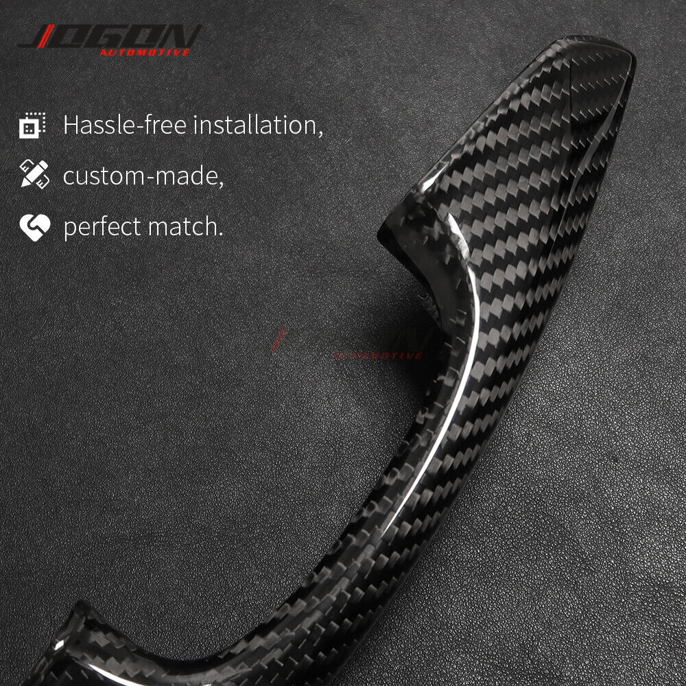 Carbon Fiber Door Handle Cover For Ford Mustang GT500 Shelby GT Ecoboost 2015-19 - Picture 6 of 11