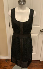 Dolce&Gabbana Sleeveless Black Floral Lace Sheath Dress, Size 8 (US) 42 (IT)