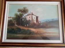Quadro DIPINTO A OLIO Paesaggio Giulio Servolini Con Certificato Autenticità