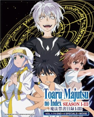 A Certain Magical Index Season 1-3 + Special + Movie DVD (Anime) (English Dub)