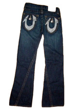 True Religion kids girls sz 10 Flare Jeans painted pockets