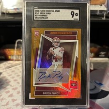 2022 Brock Purdy Panini Rookies & Stars Rookie Auto 98/149 RC SGC Graded 9 MT