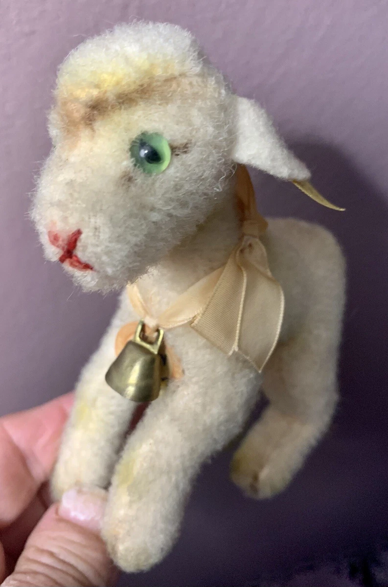 WOW Small Vintage Steiff Lamb lamby all original ALL ID 1950 s 6