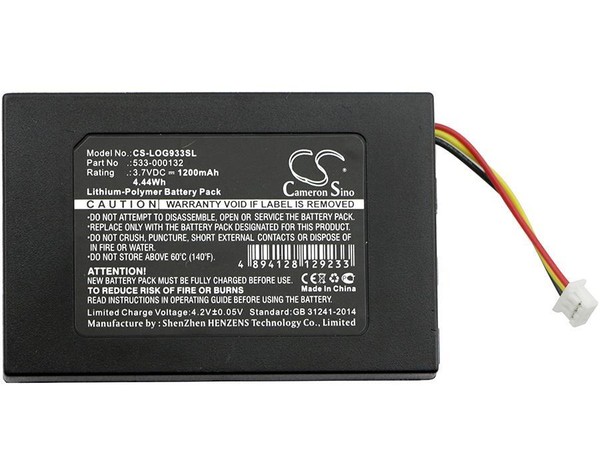 Ersatzakku - CS-LOG933SL - Logitech G533 / 533-000132 - 3,7 Volt 1200Mah Li-Poly-image