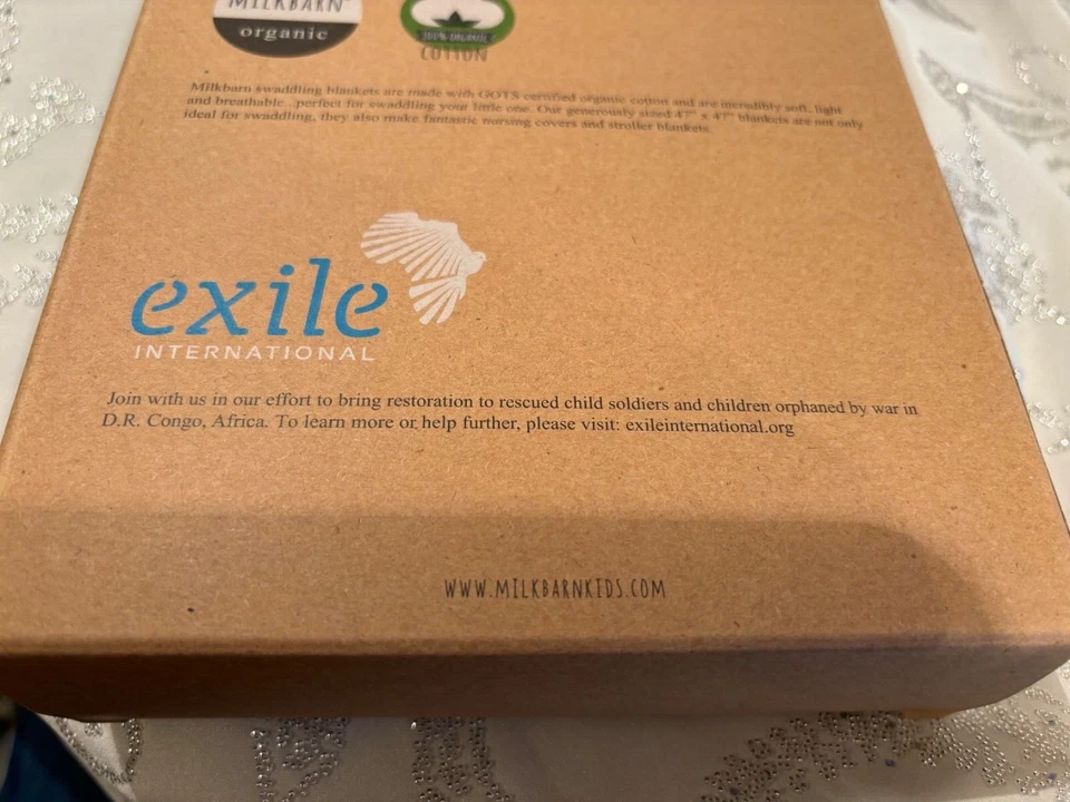 Milkbarn FOX 婴儿毯薄纱有机棉襁褓 47x47 性别中性 — 第 4/4 张图片