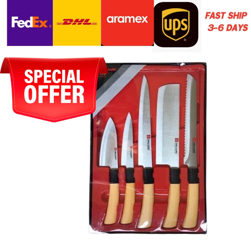 Stainless Steel Chef Knives Kitchen Utensils Home Gift Set Kitchenware  Knief