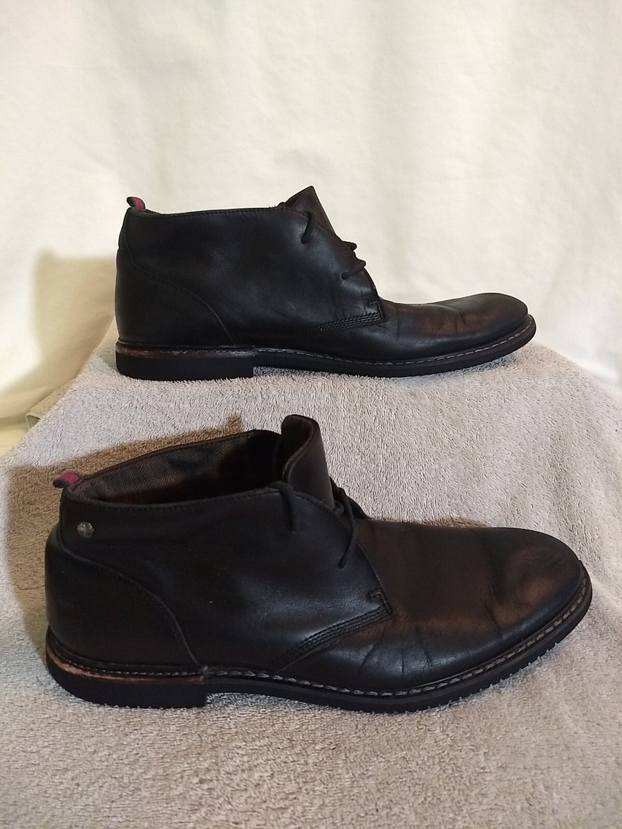 Timberland Mens EK Brook Park Black Leather Chukka Boot 