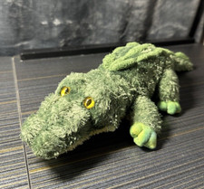 Aurora Alligator Plush 11" Green Stuffed Animal Gold Eyes Crocodile READ