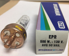 Sylvania GTE Halogen Projector AV/Photo Lamp EPR Light Bulb 120V 500W Blue Dot