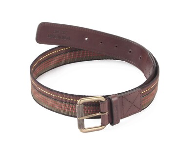 Style n Craft 390306 Leather & Webbing Combination Belt in Brown Color