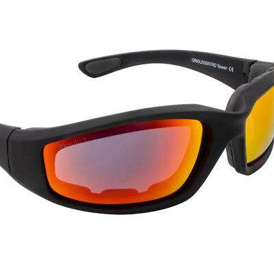 Birdz Oriole SS Occhiali Moto Antiproiettile Nero Con Lente Specchio Rossa – Protezione E Stile