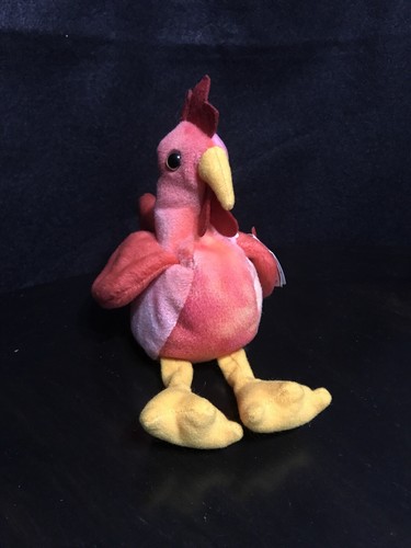 Ty Beanie Babys 1996 Strebe Der rote Hahn Plüschtier Stofftier Rentner " - Bild 1 von 6