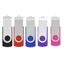 Kootion 3/5pcs USB 2.0 Flash Drive Metal Swivel U Disk 1GB 2GB 4GB 8GB 16GB 32GB