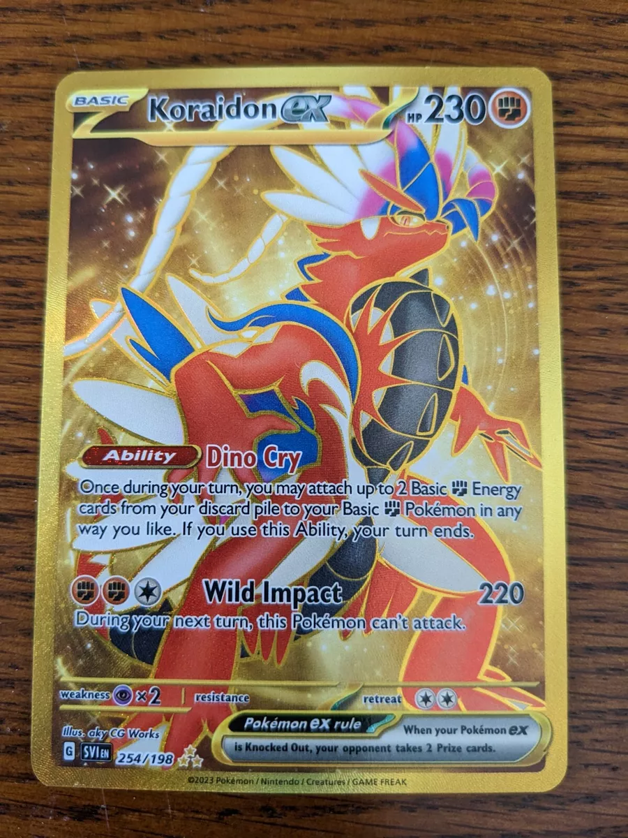 Pokemon TCG Restocks & News on X: First look at Koraidon ex Gold Secret  Rare from Shiny Treasure ex! ✨ #PokemonTCG  / X