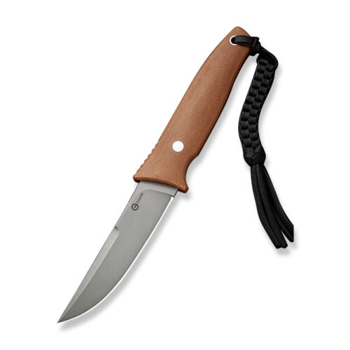 Civivi Knives Tamashii Fixed Blade Knife C19046-5 Brown Canvas Micarta D2 Steel - Afbeelding 1 van 8