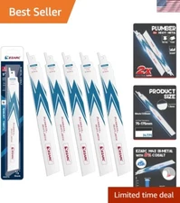 Enhanced 9-Inch Cobalt Sabre Saw Blades - 5-Pack for Effortless Metal Cutting