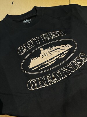 Corteiz Central Cee Can't Rush Greatness T-Shirt Black Large | eBay UK