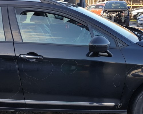 CITROEN C5 Mk2 2007-2017 Front Door Panel Right Side Black Pearl KTV