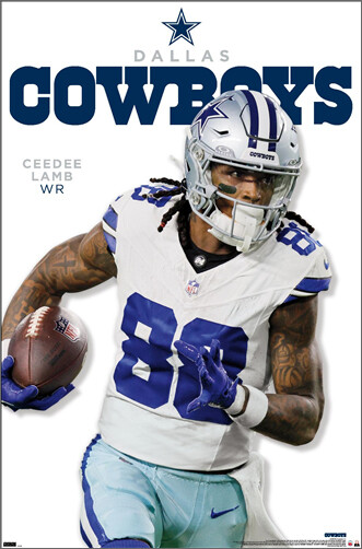 CeeDee Lamb TRAILBLAZER Dallas Cowboys NFL Football Action 22x34