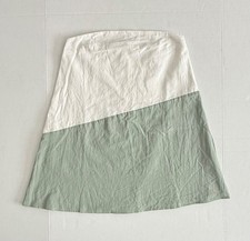 Sabo Skirt Women's Addison White/Sage Mini 100% Cotton Strapless Dress Size M