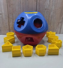 Tupperware Vintage Shape-O-Ball Toy Block Sorter 10 Shapes