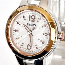 Seiko Solar Radio Wave Ladies Wristwatch S2073 Dress Watch wrist 15cm