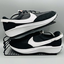 Nike Waffle Debut Black & White Trainers Men’s UK 8 VGC
